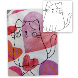 Stickdatei - Cute Doodle Cat 5 Appli